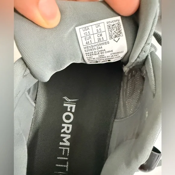 Saucony Hurricane 24 Women's Gray Athletic Running Shoes with Gum Sole - Picture 10 of 11